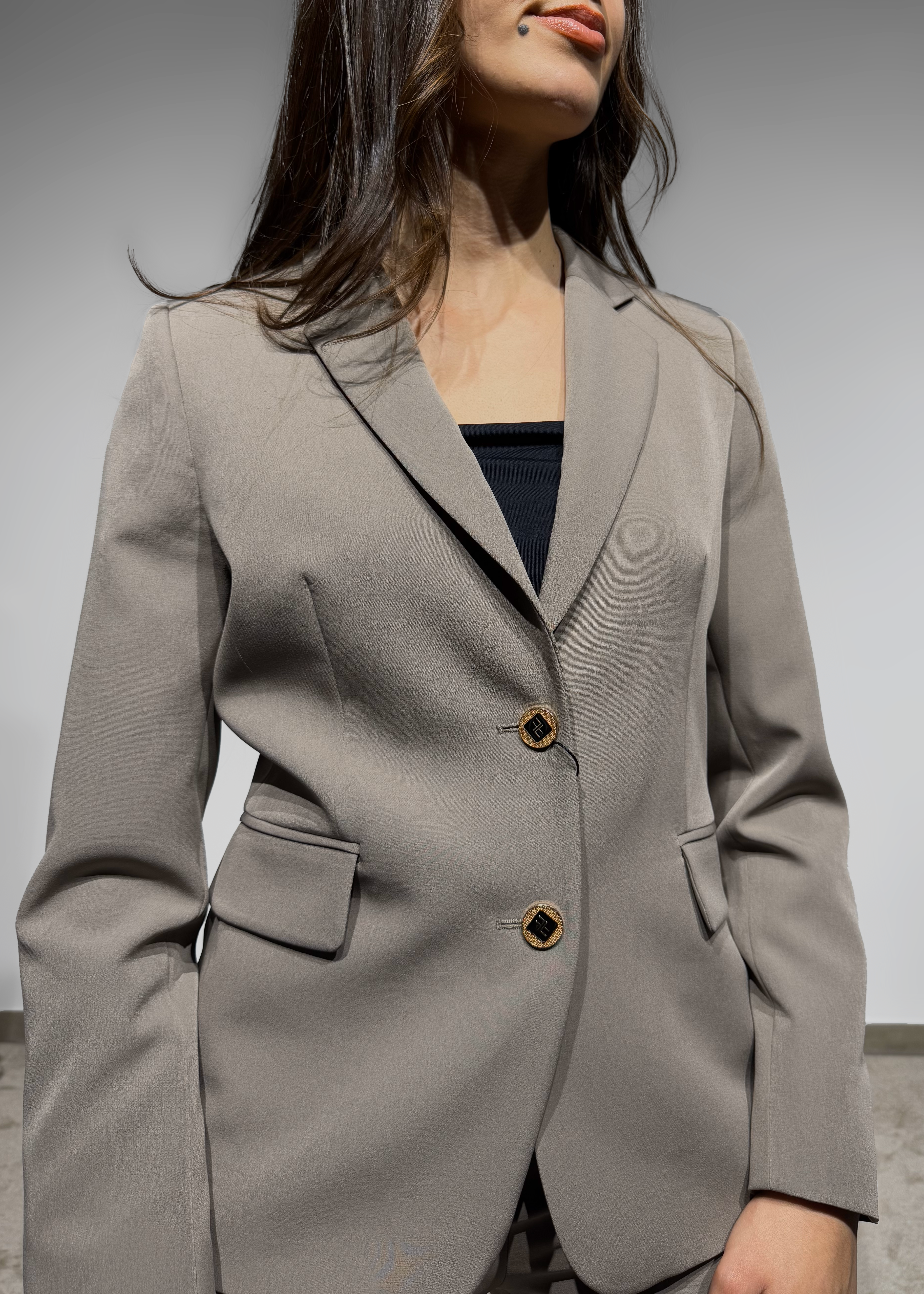 Blazer clássico cintado Ferrache