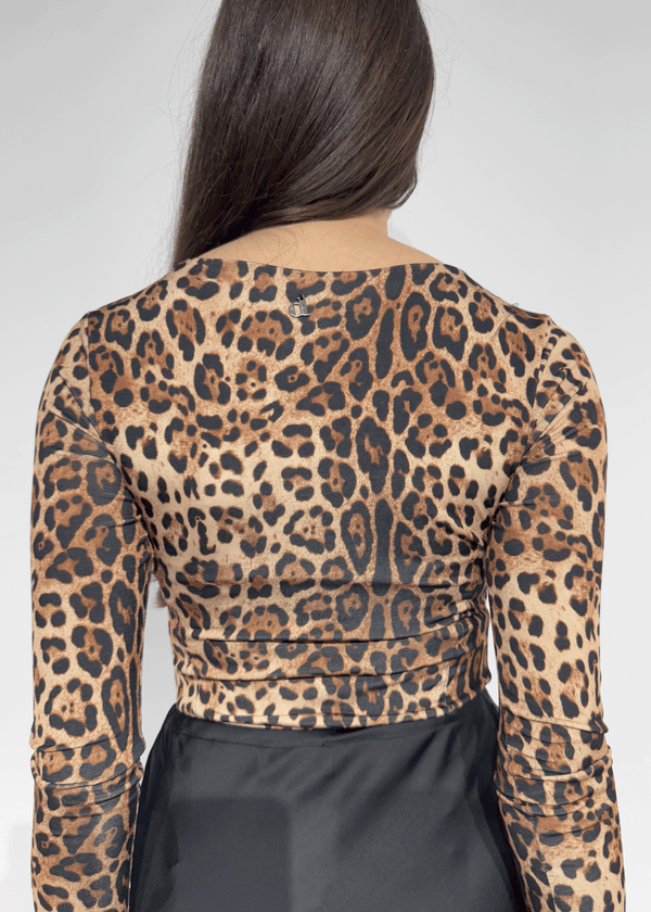 Bold Print Long-Sleeve Bodysuit Dixie