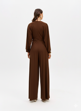 Surplice V-Neck Maxi Jumpsuit Lança Perfume