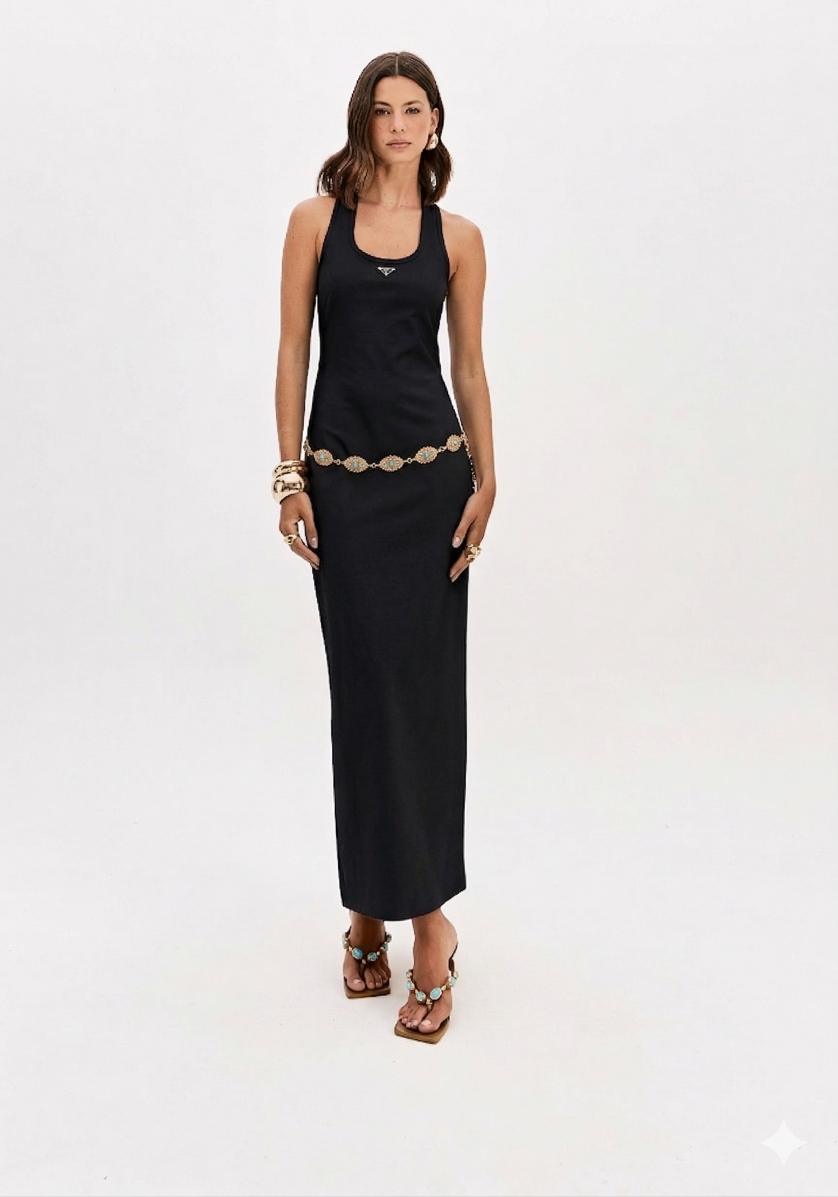 Vestido Super Midi em Tricot Pesado Lança Perfume