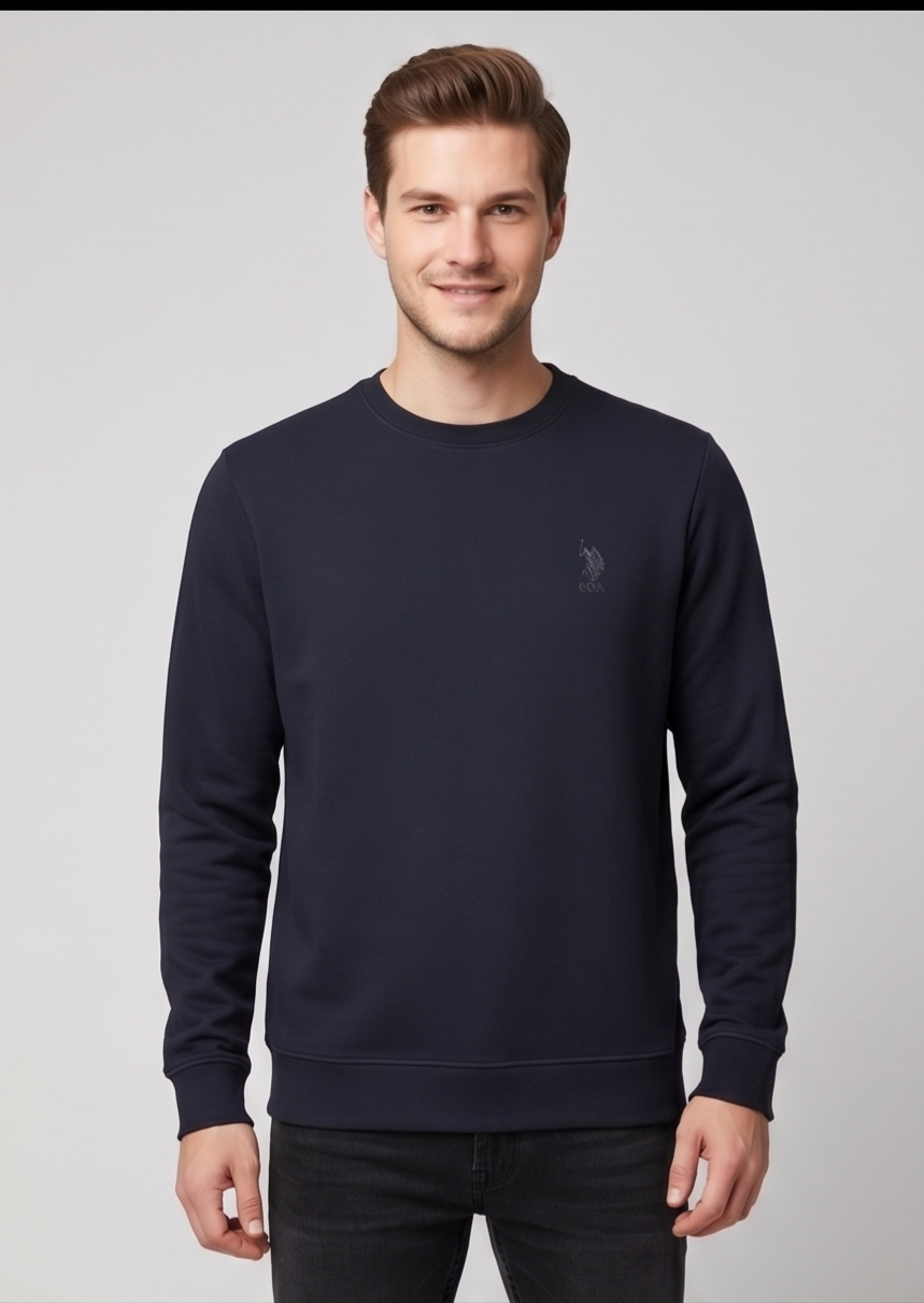 Mens Cotton Crew Neck Jumper U.S. Polo Assn.