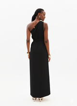 Long Dress with Side Slit and Waist Tie Lança Perfume