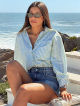 Striped Oversized 3/4-Sleeve shirt Sahoco