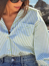 Striped Oversized 3/4-Sleeve shirt Sahoco