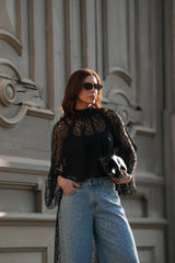 Sparkling Embellished Denim Jeans Sahoco