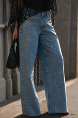 Sparkling Embellished Denim Jeans Sahoco