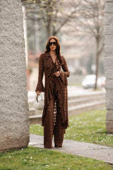 Lace Wide-Leg Trousers with Tonal Lining Sahoco