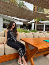 Conjunto top e calça de Linho Arggido
