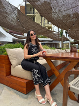 Conjunto top e calça de Linho Arggido