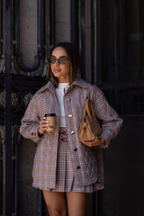 Plaid Overshirt Jacket Sahoco