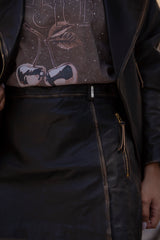 Leather Shorts Skirt Sahoco