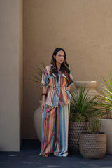 Satin Blouse with Adjustable Waistline Sahoco