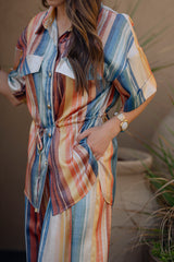 Satin Blouse with Adjustable Waistline Sahoco
