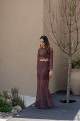 Long Sparkly Lace Skirt Sahoco
