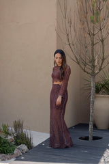 Long Sparkly Lace Skirt Sahoco