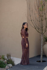 Long Sparkly Lace Skirt Sahoco