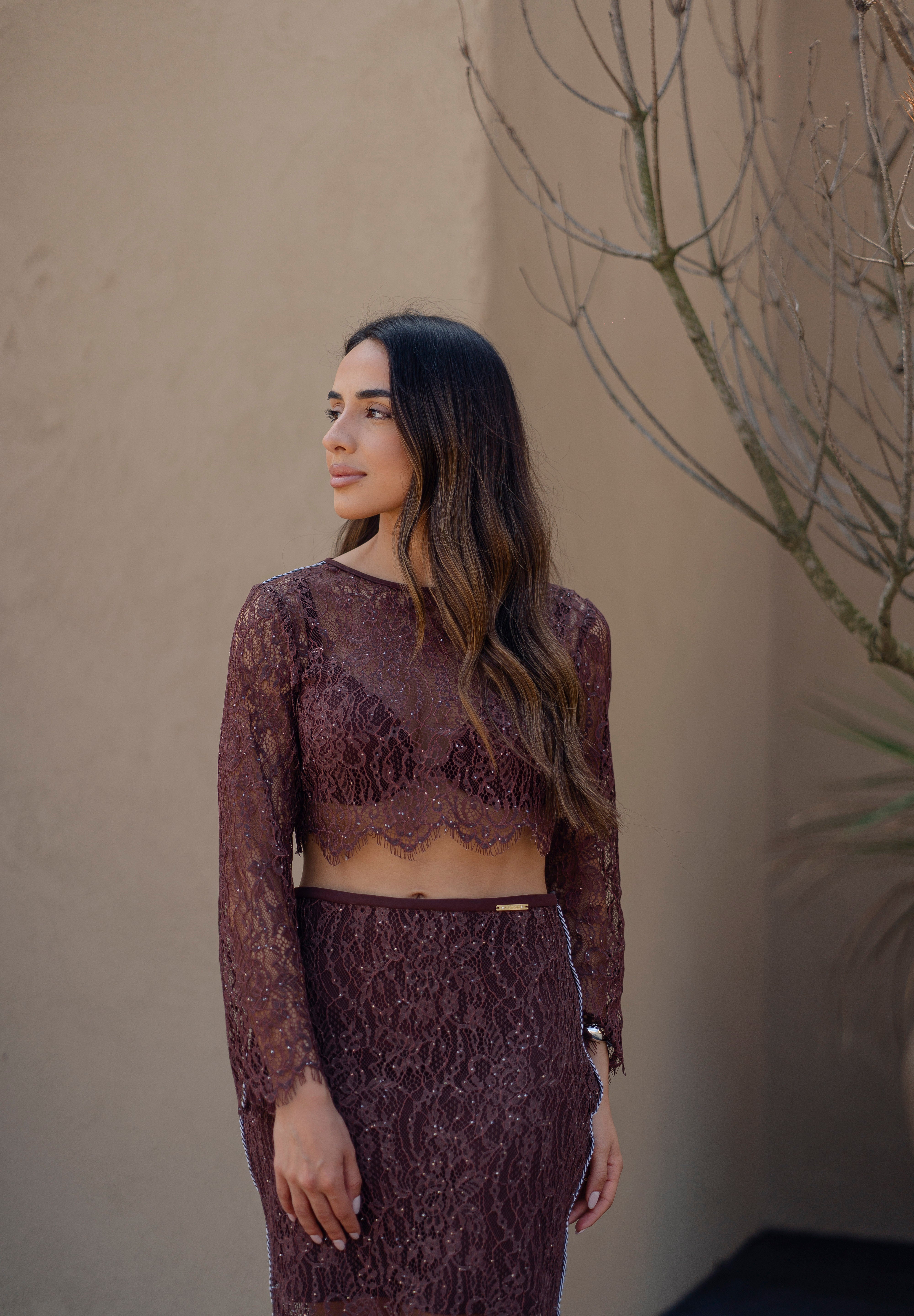 Sparkly Lace Top Sahoco