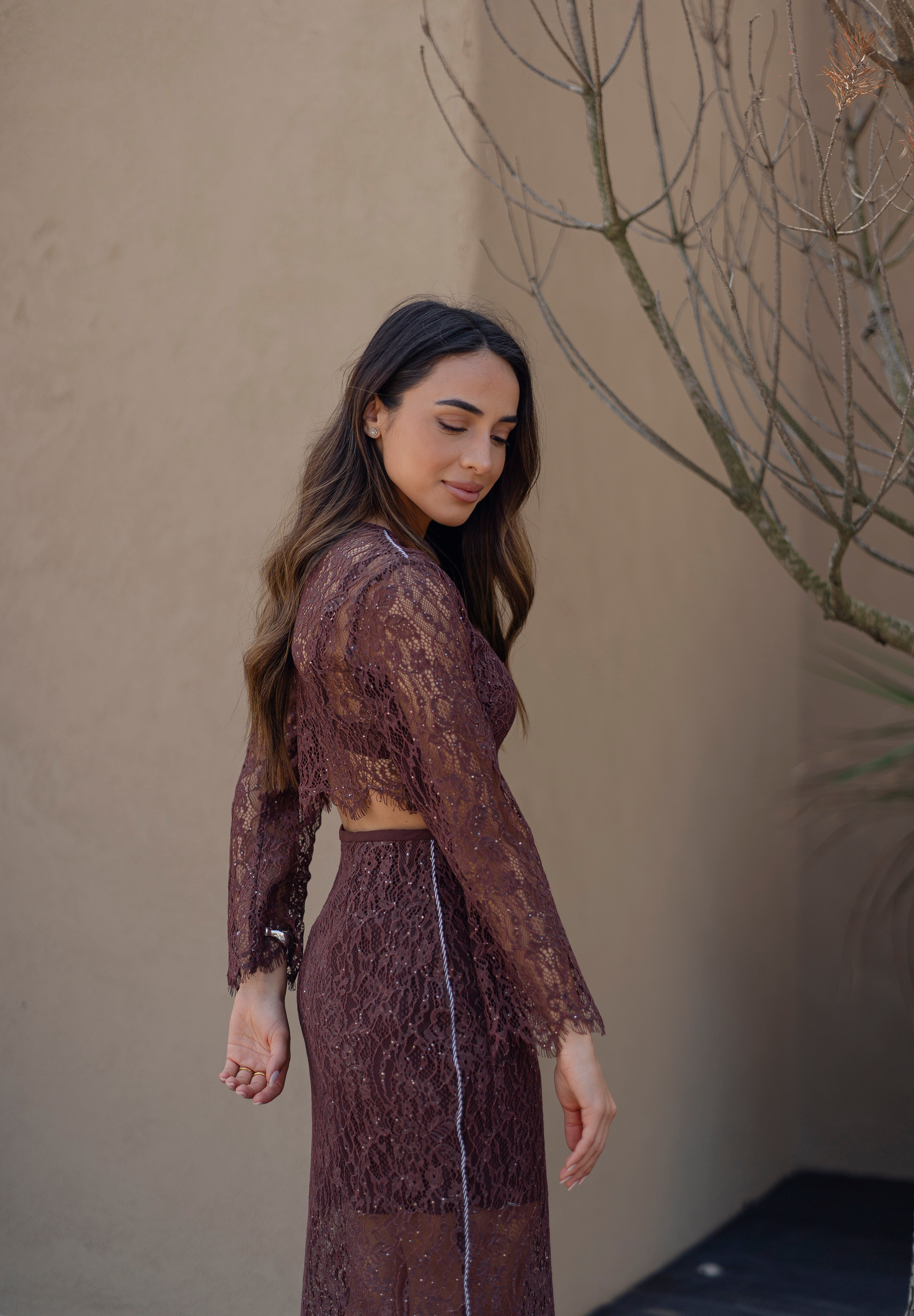 Sparkly Lace Top Sahoco