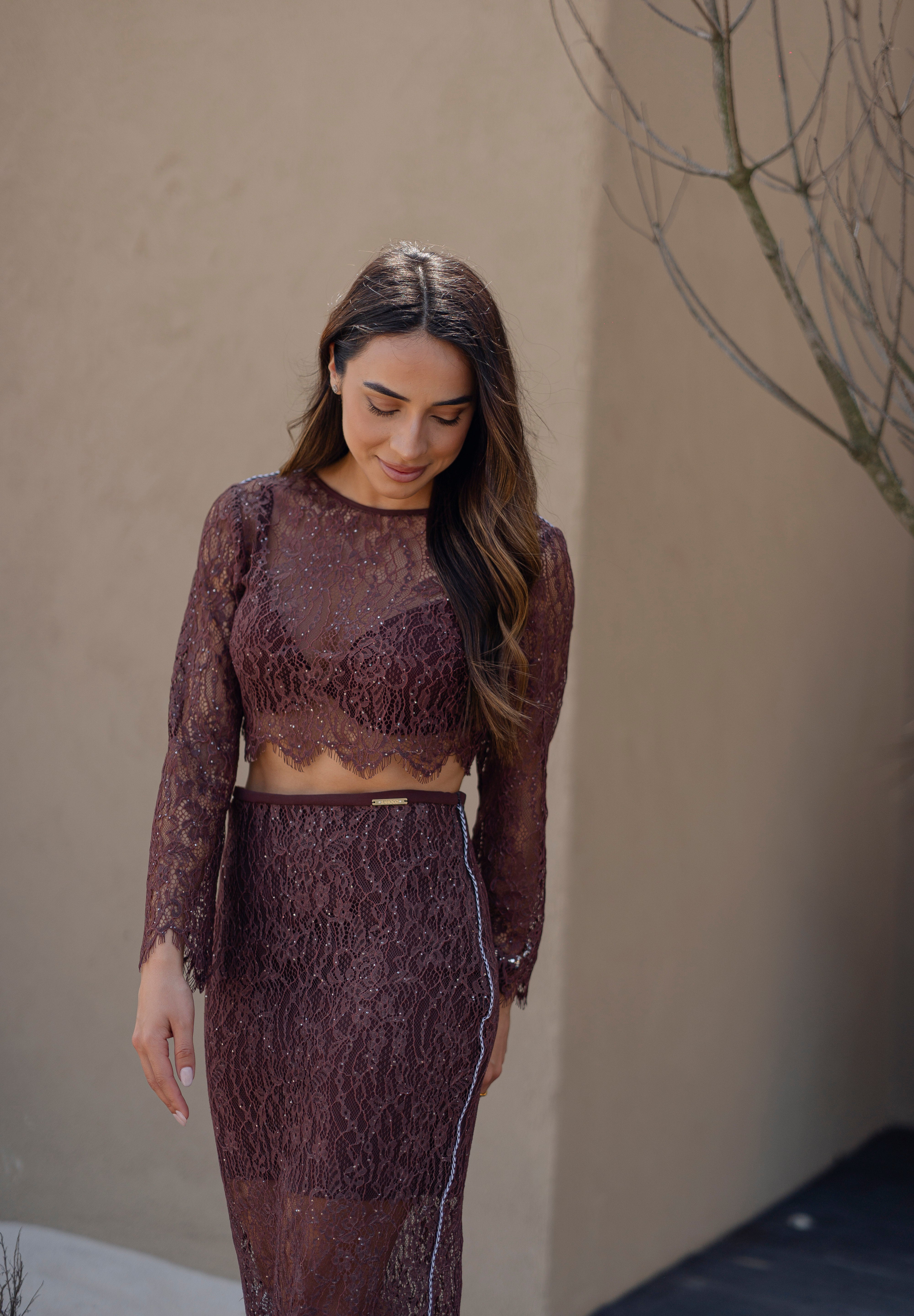 Sparkly Lace Top Sahoco