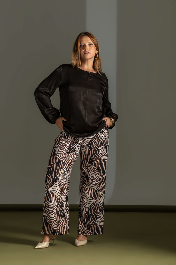 Stylish Animal Print Pants Quattro Venti