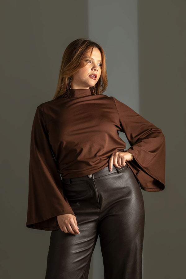 Faux Leather trousers with Button Closure Quattro Venti