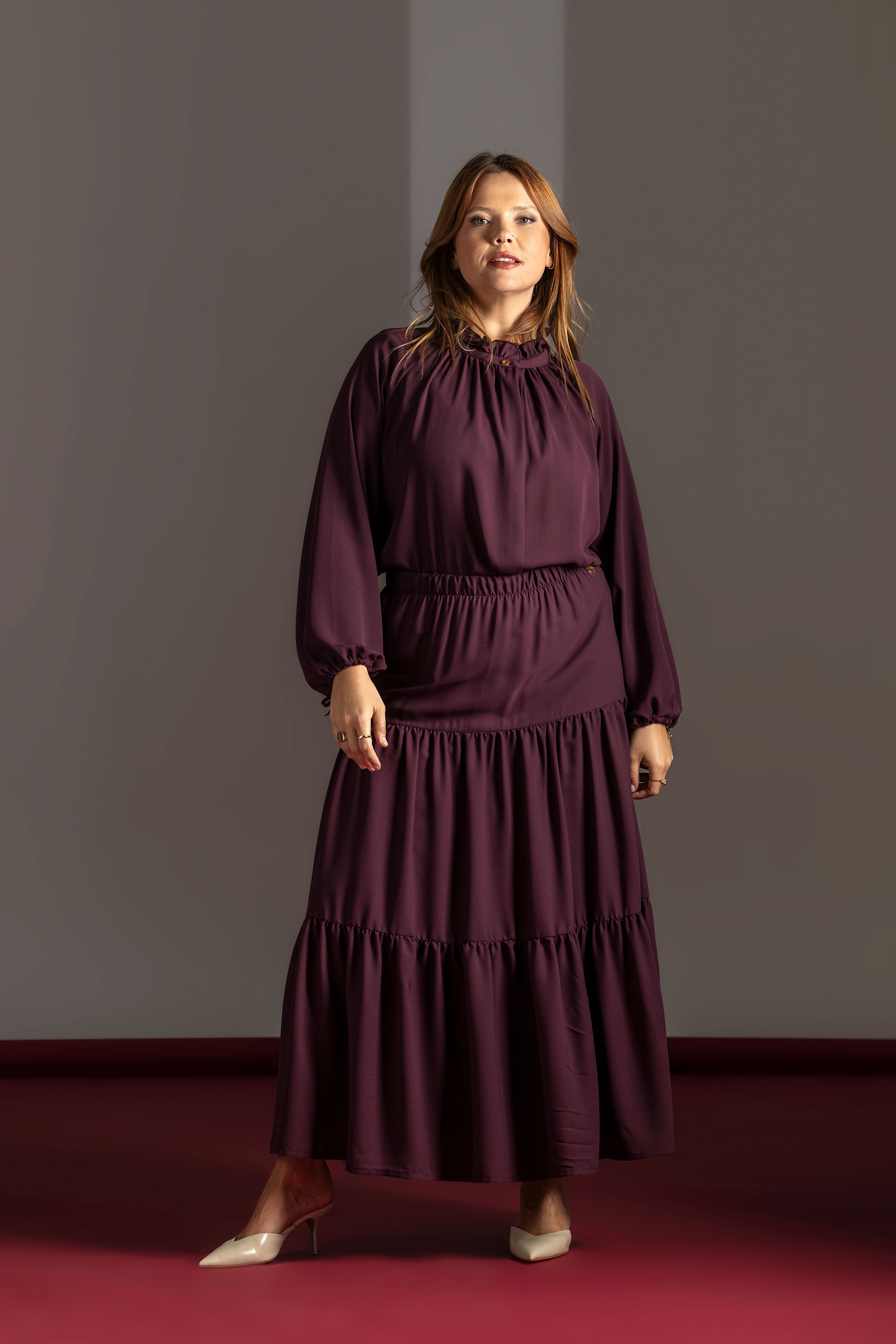 Long Sleeve Blouse with Front Buttons Quattro venti