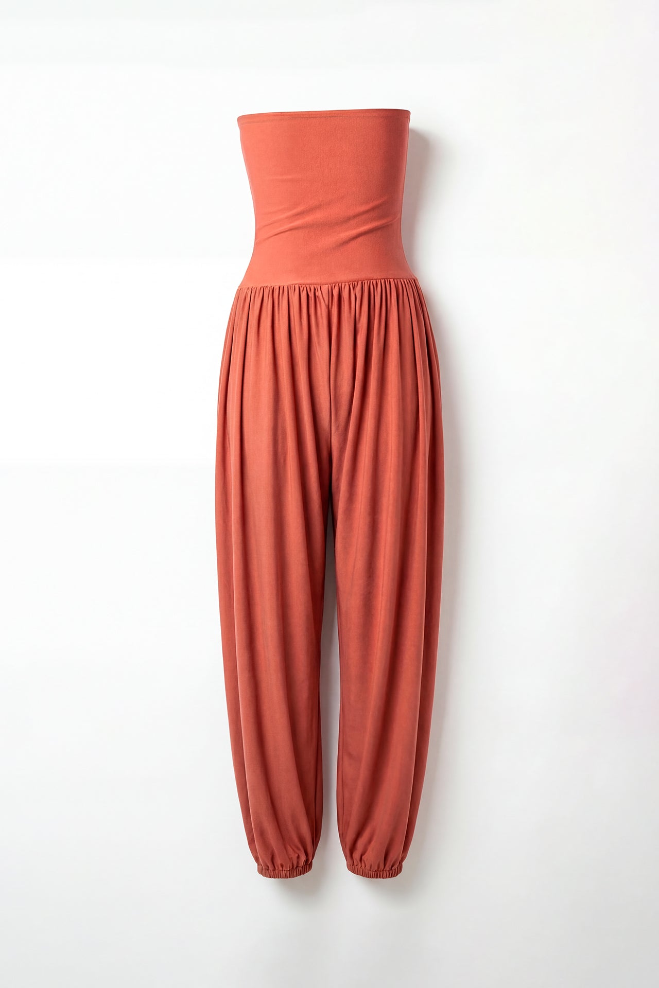 Strapless Fluid Jumpsuit with Side Slit Sahoco
