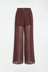 High-Waisted Polka Dot Wide-Leg Pants Sahoco