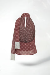 Halter Neck Polka Dot Fluid Blouse Sahoco