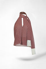 Halter Neck Polka Dot Fluid Blouse Sahoco