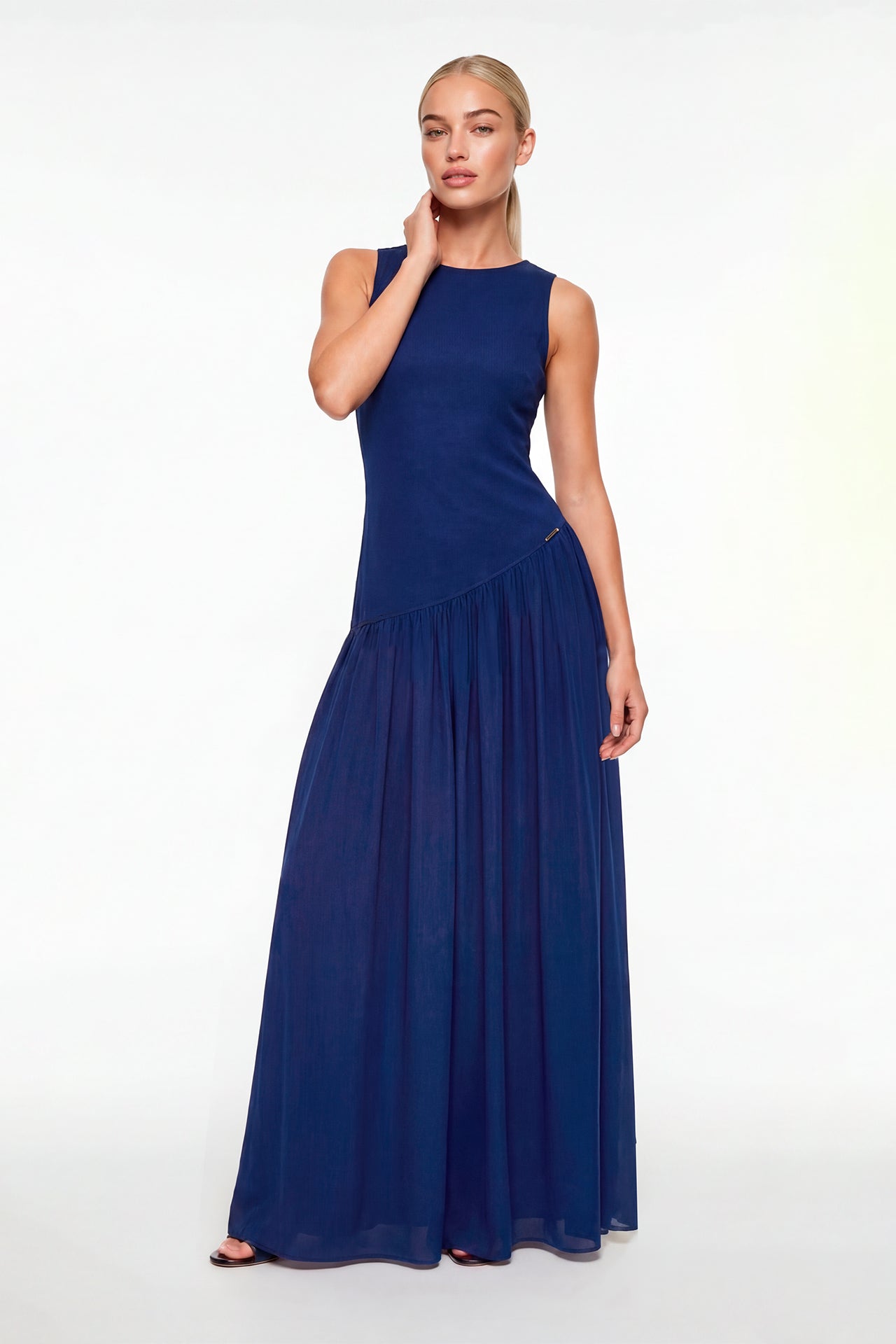 Abyss Asymmetric Maxi Dress Sahoco