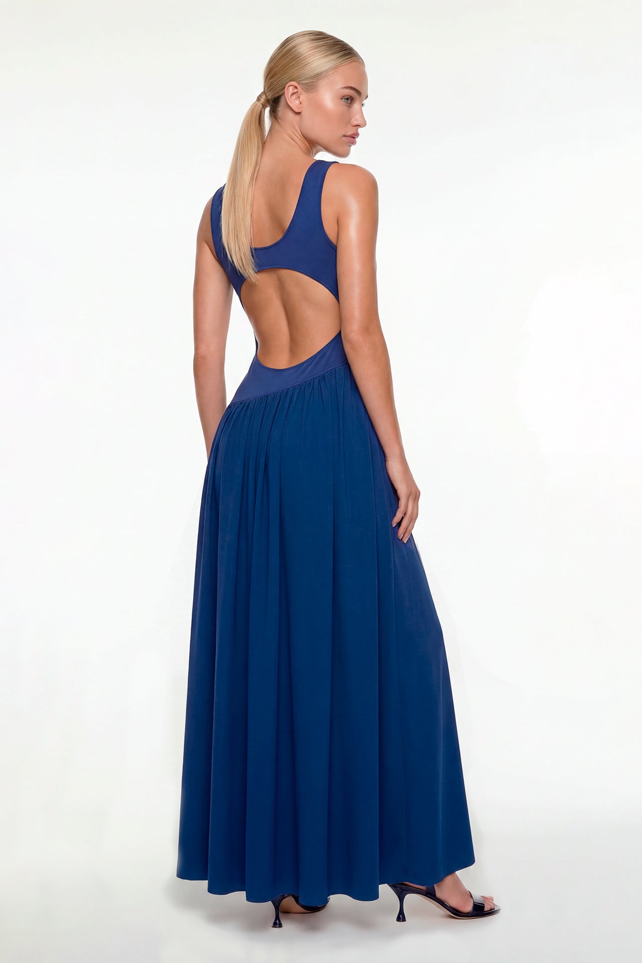Abyss Asymmetric Maxi Dress Sahoco