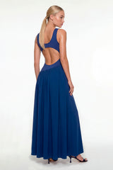Abyss Asymmetric Maxi Dress Sahoco