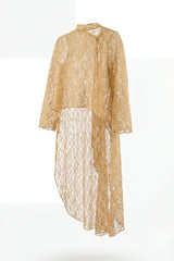 Semi-Transparent Lace Asymmetrical Tunic Sahoco