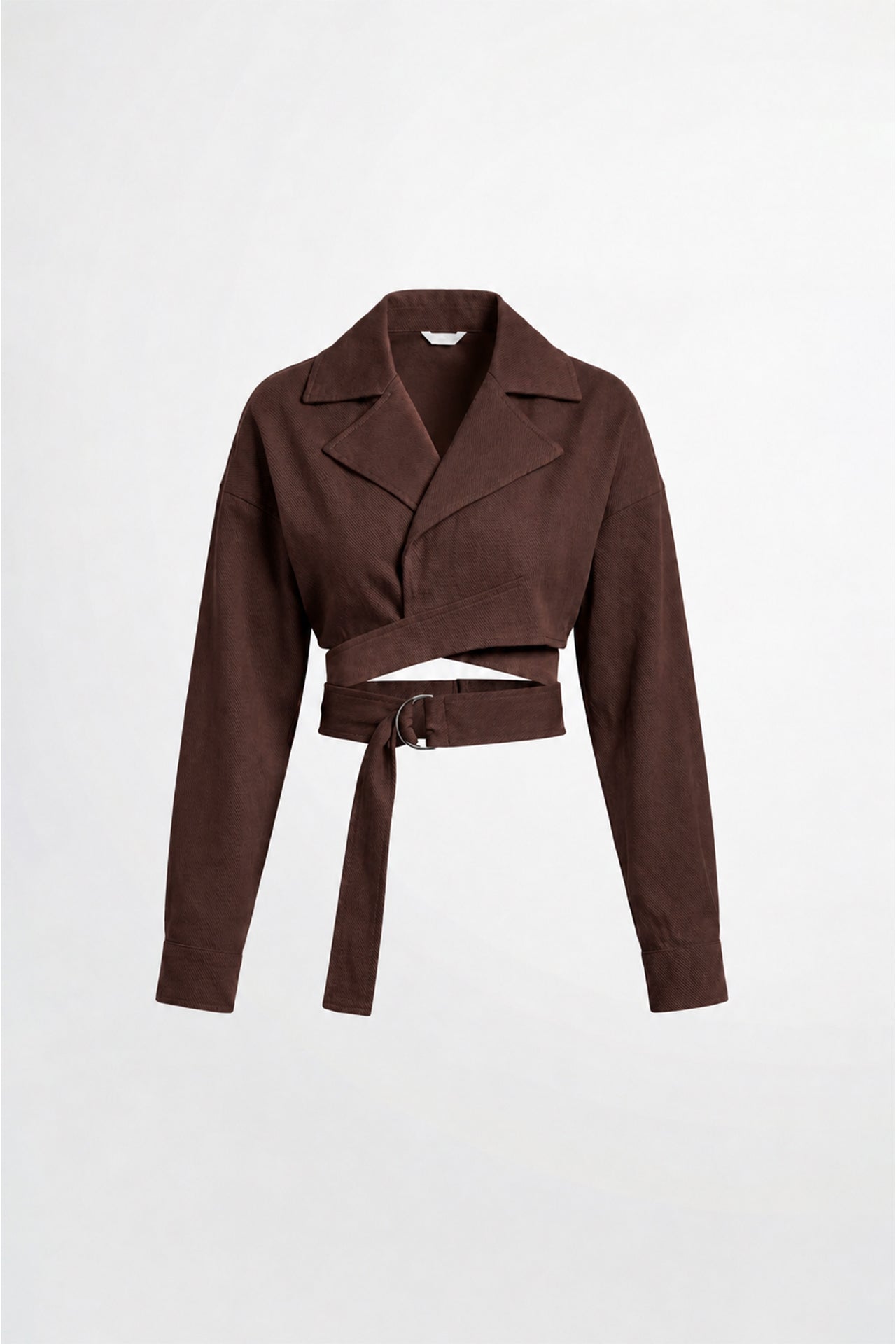 Double-Breasted Cropped Linen Jacket Sahoco