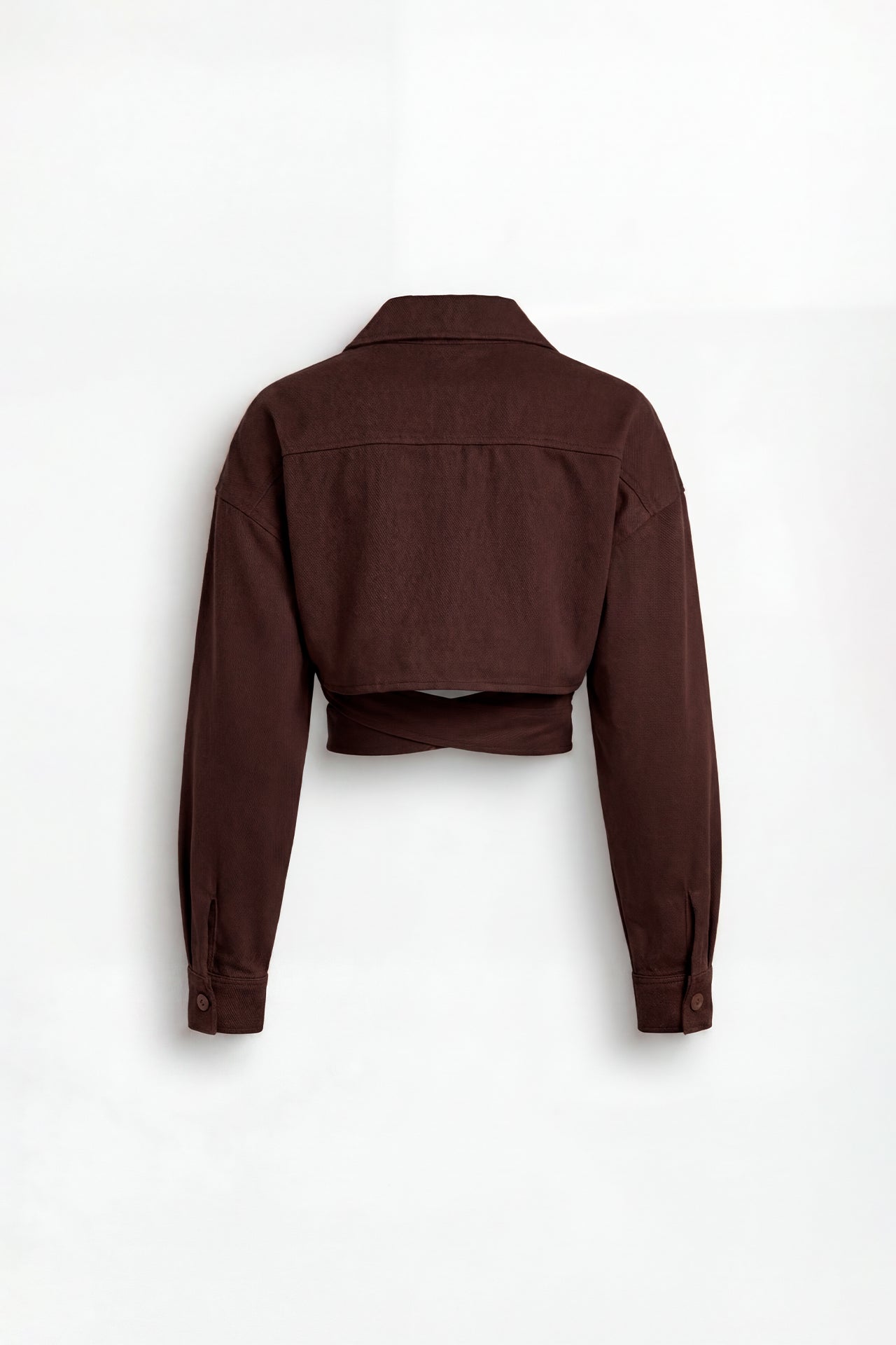 Double-Breasted Cropped Linen Jacket Sahoco
