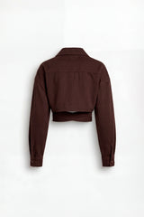 Double-Breasted Cropped Linen Jacket Sahoco