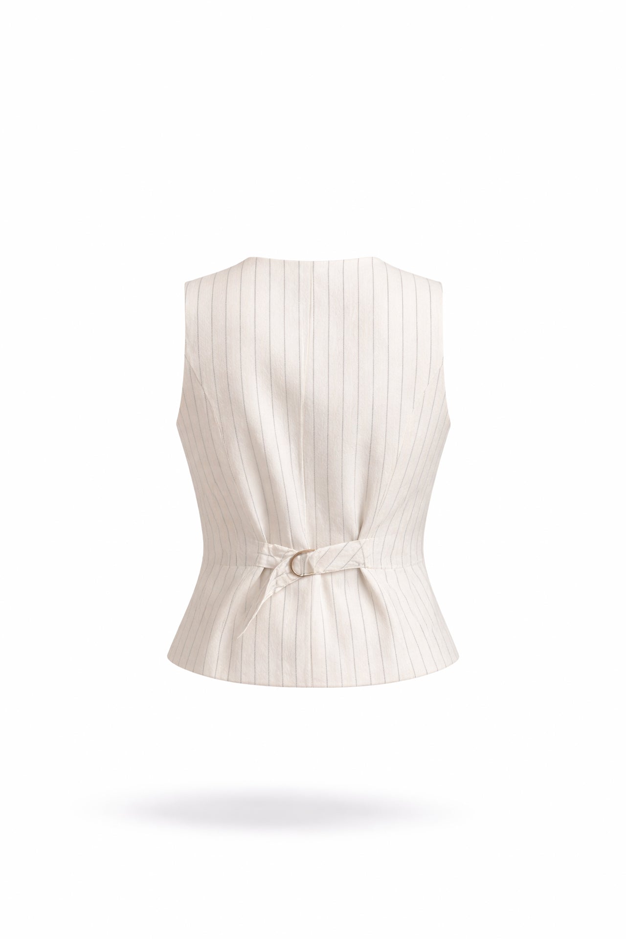 Pinstripe Tailored Waistcoat with Back Cinch Sahoco