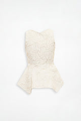 Asymmetric Sequin Embroidered Top Sahoco