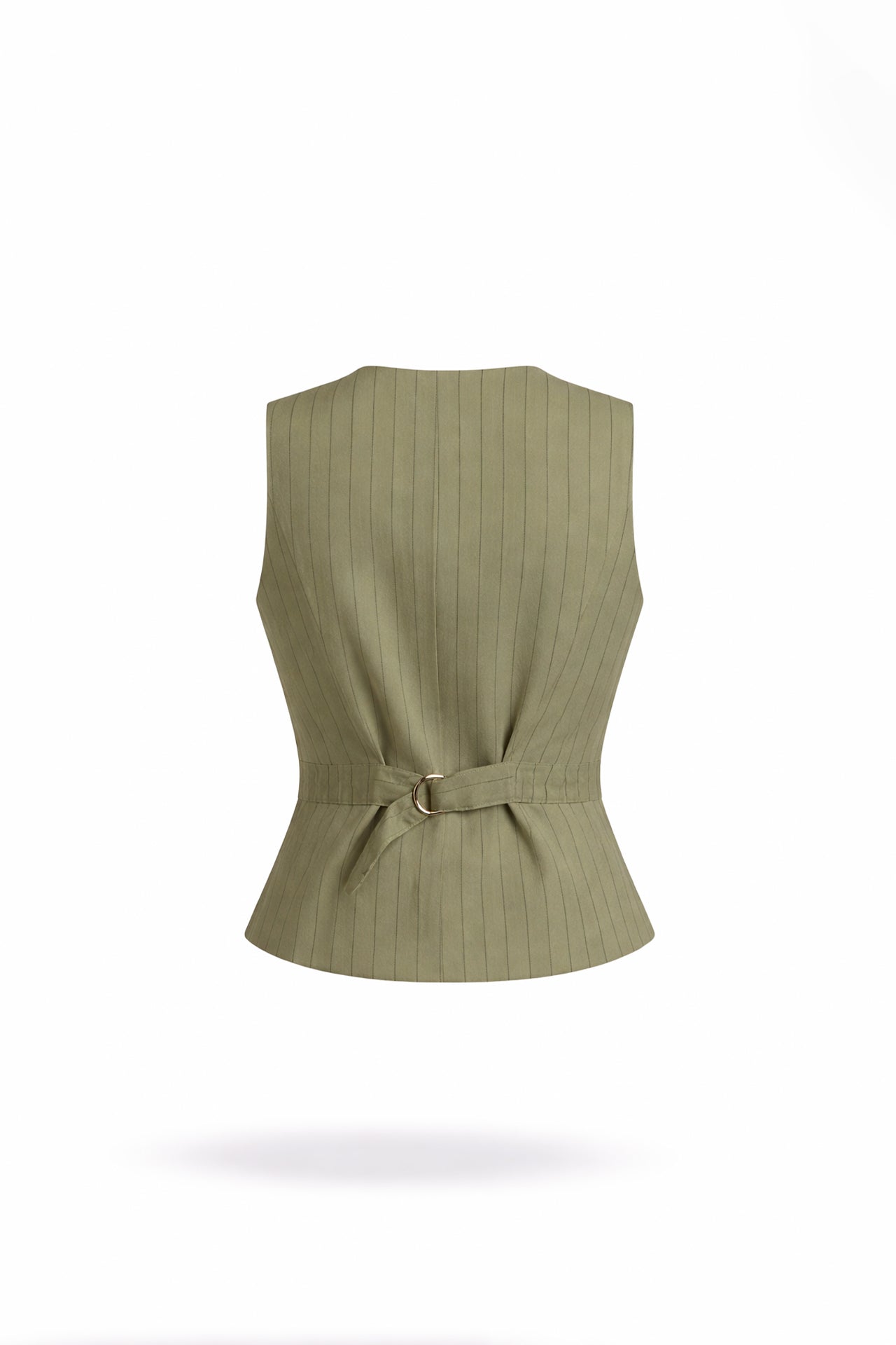 Pinstripe Tailored Waistcoat with Back Cinch Sahoco