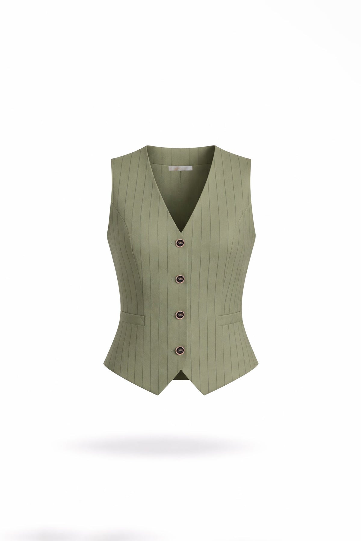 Pinstripe Tailored Waistcoat with Back Cinch Sahoco