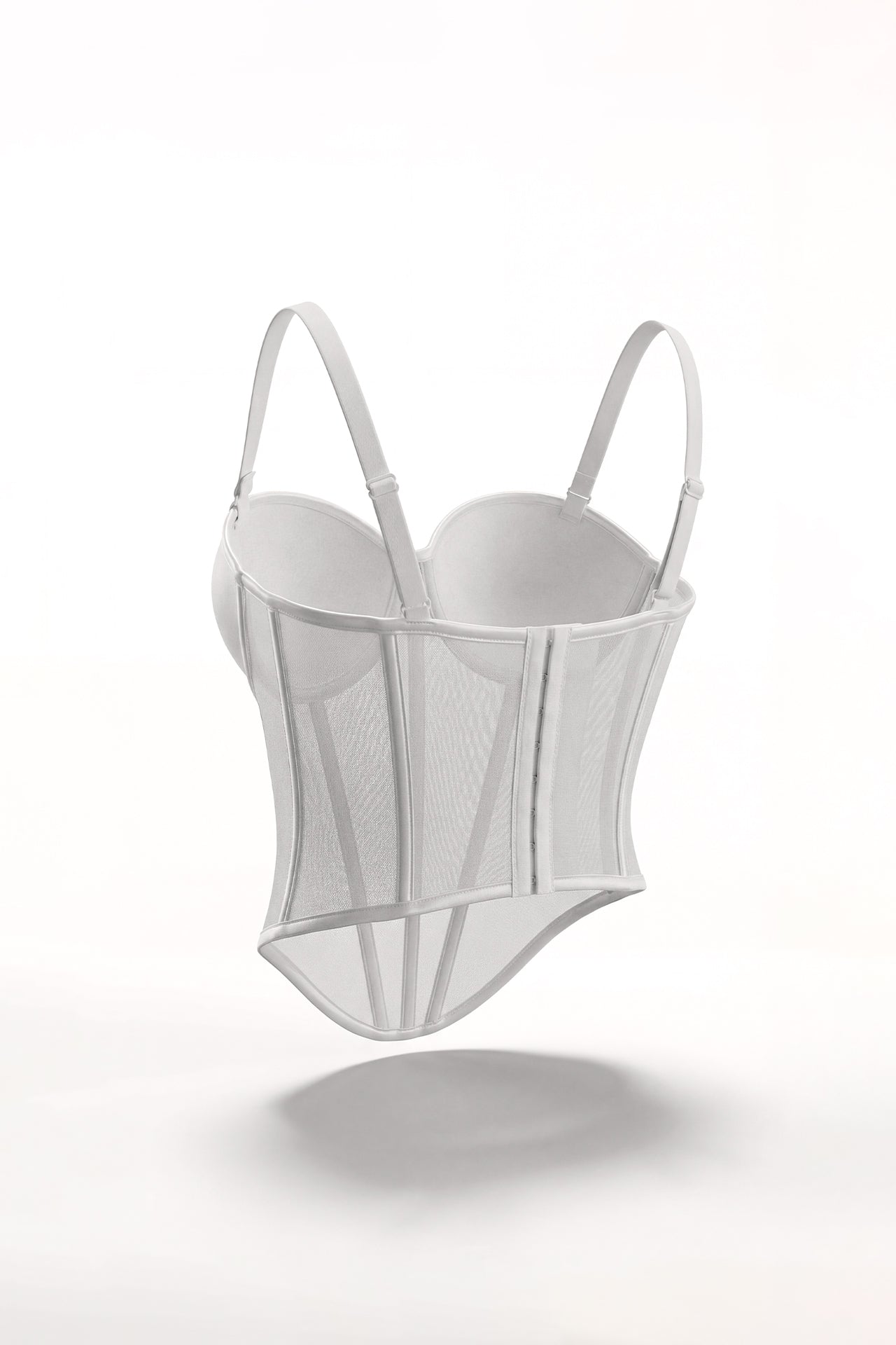 Corset de Tule Estruturado com Detalhes Contrastantes Sahoco