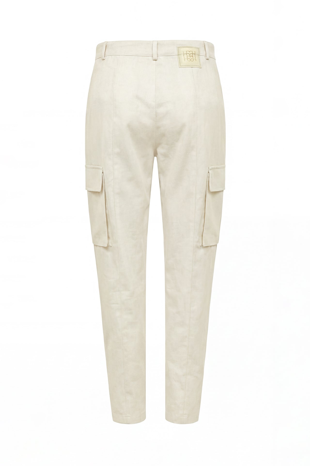 White Cargo Pants with Matching Belt Sahoco