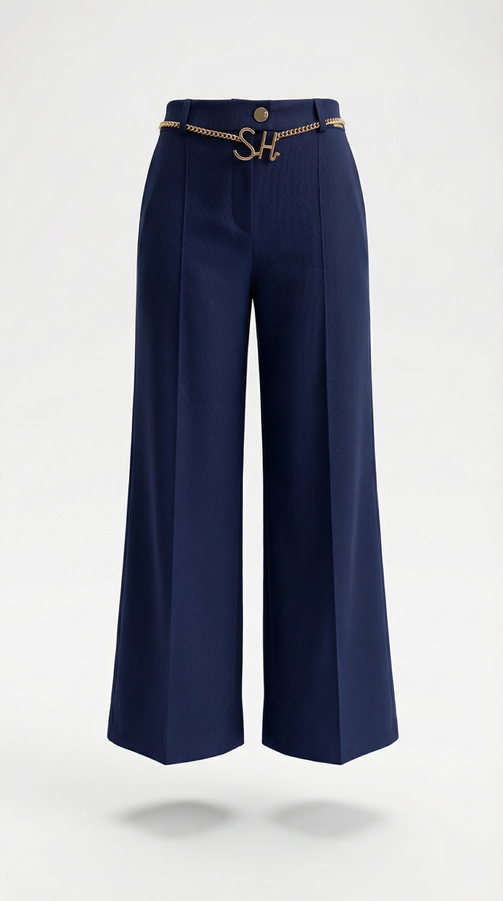 Belted Wide-Leg Tailored Trousers Sahoco