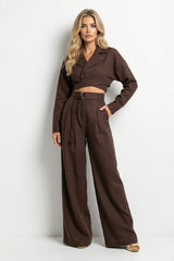 Wide-Leg Tailored Linen trousers Sahoco