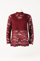 Elegant Floral Lace Top Sahoco