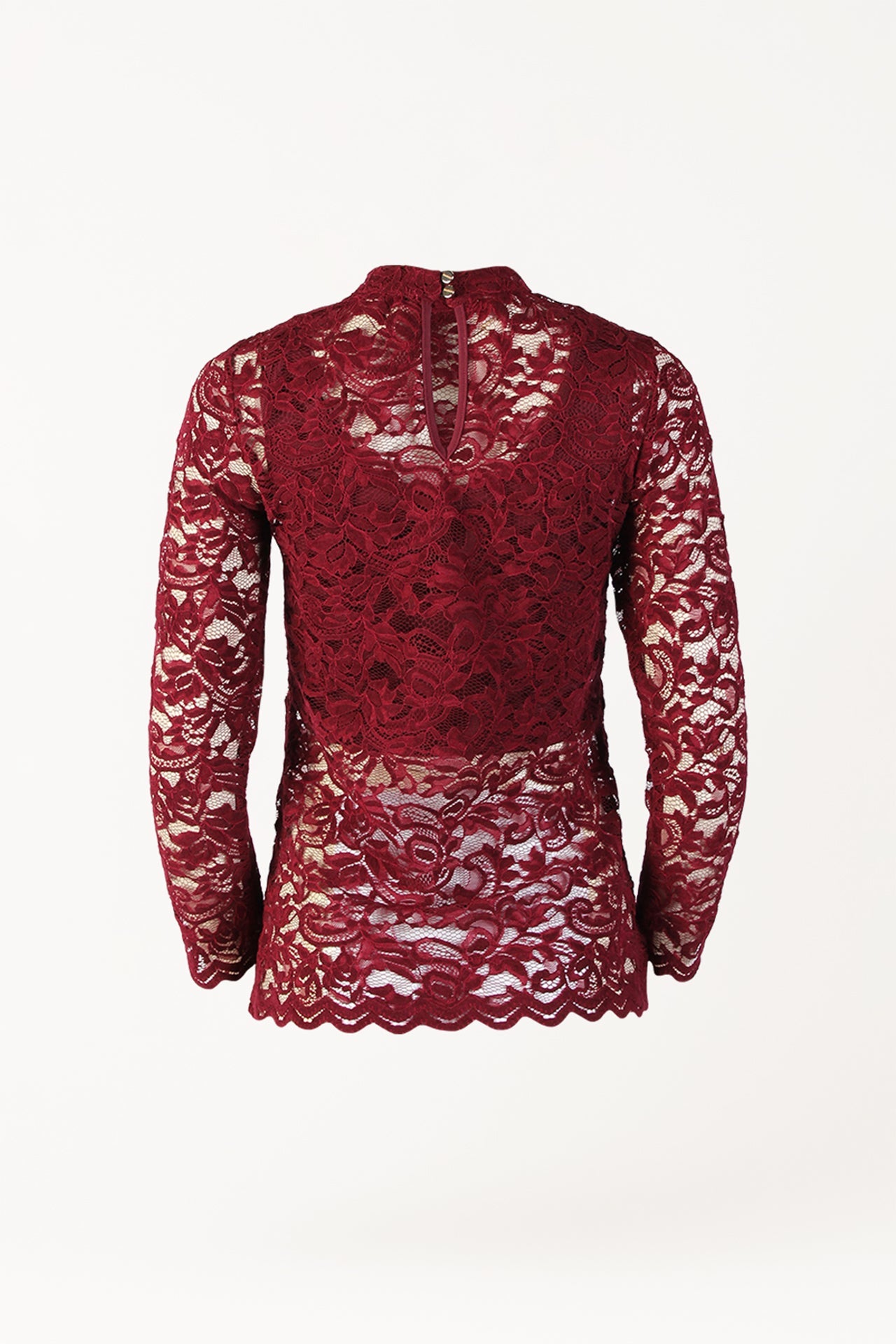 Elegante blusa de renda floral Sahoco