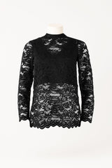 Elegant Floral Lace Top Sahoco