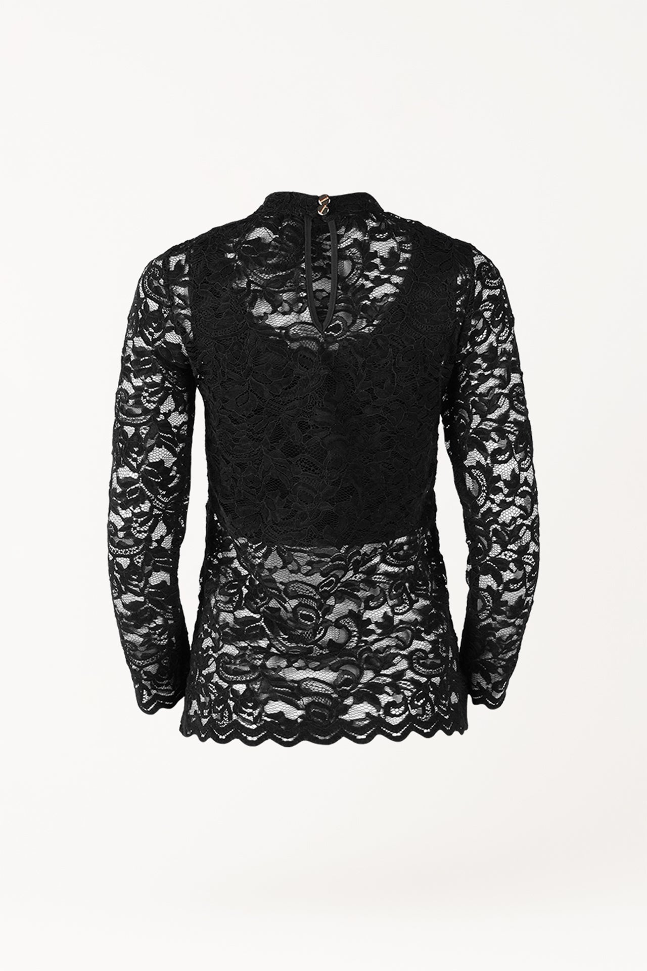 Elegante blusa de renda floral Sahoco