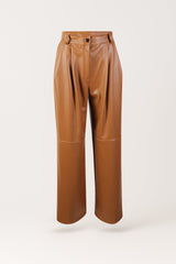 Mid-Rise Faux Leather Trousers Sahoco